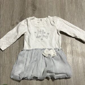 White and Silver Baby Dress